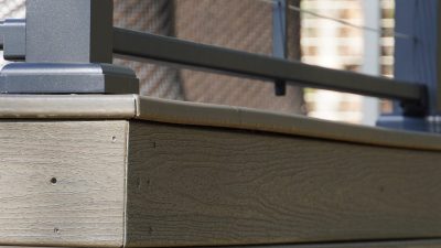 composite deck with aluminum handrail stainless steel cable infil composite deck with aluminum handrail stainless steel cable infil
